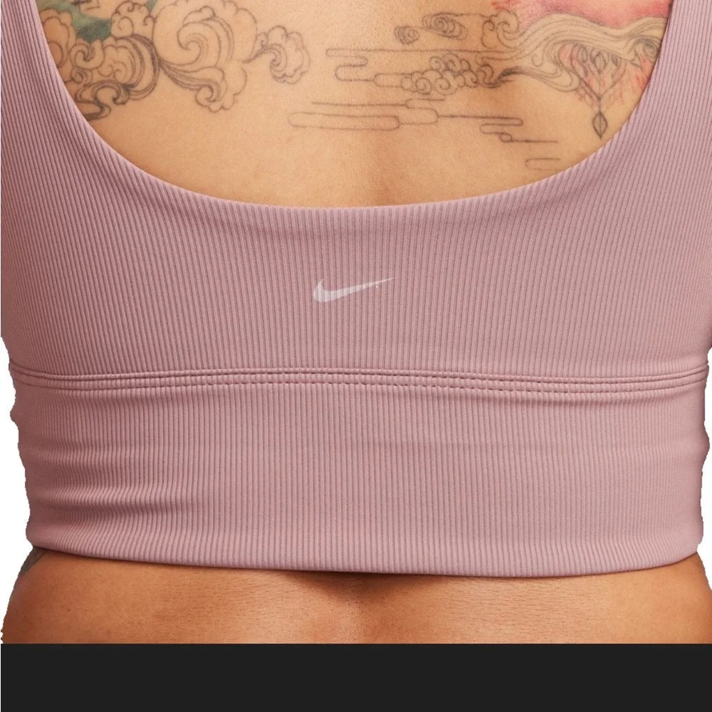 Nike Mauve Ribbed Crop Top - Picture 3 of 4